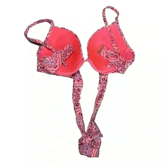 32DDD SHADE & SHORE PINK AZTEC BIKINI TOP (Top Only!) - Picture 4 of 13